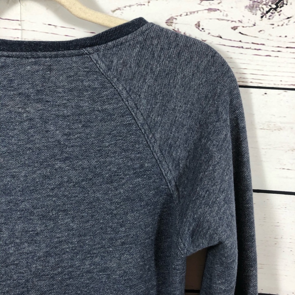 Everlane The Crew Sweatshirt: Marled Navy Blue - Picture 7 of 12